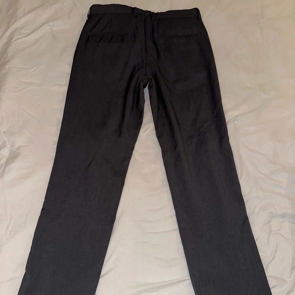 H&M slim fit suit pants, dark grey, size 33R (US).